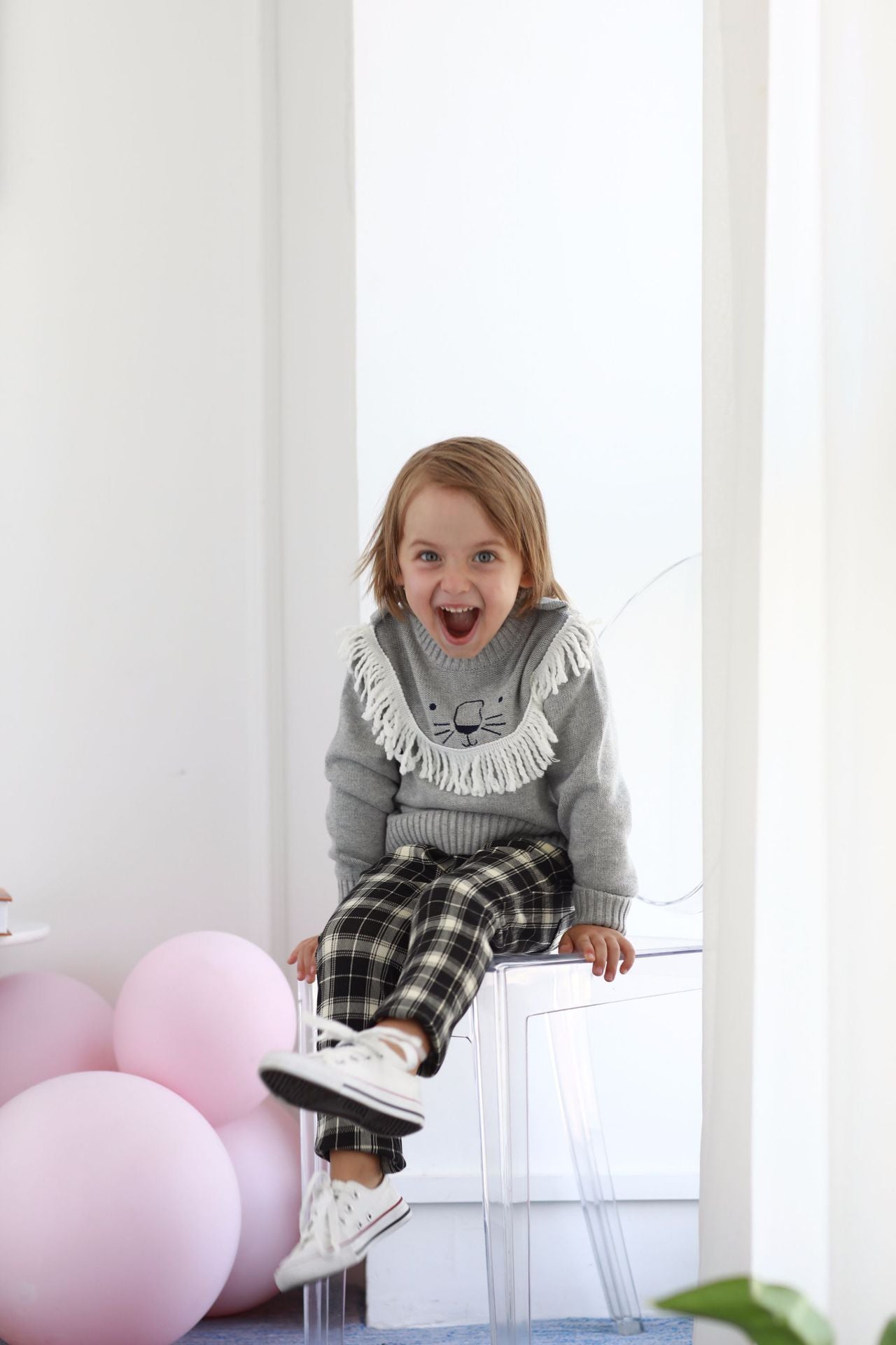 Kid Baby Girl Cartoon Lion Pullover Sweater