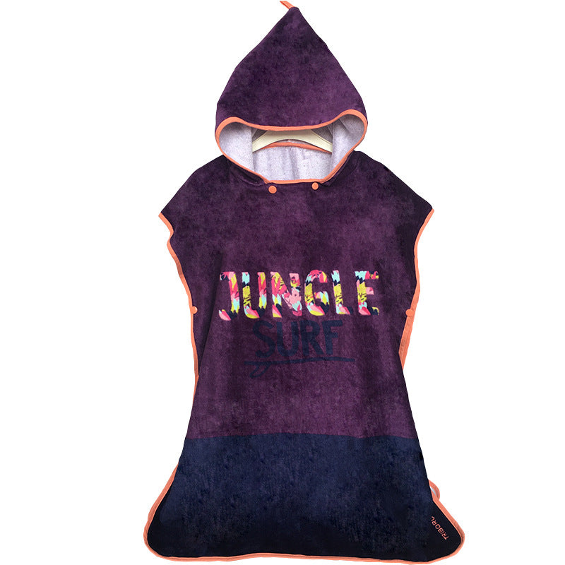 Kid Baby Cotton Baby Bath Towel Poncho Beach Hodded Towel Quick Dry Cloak Pajamas