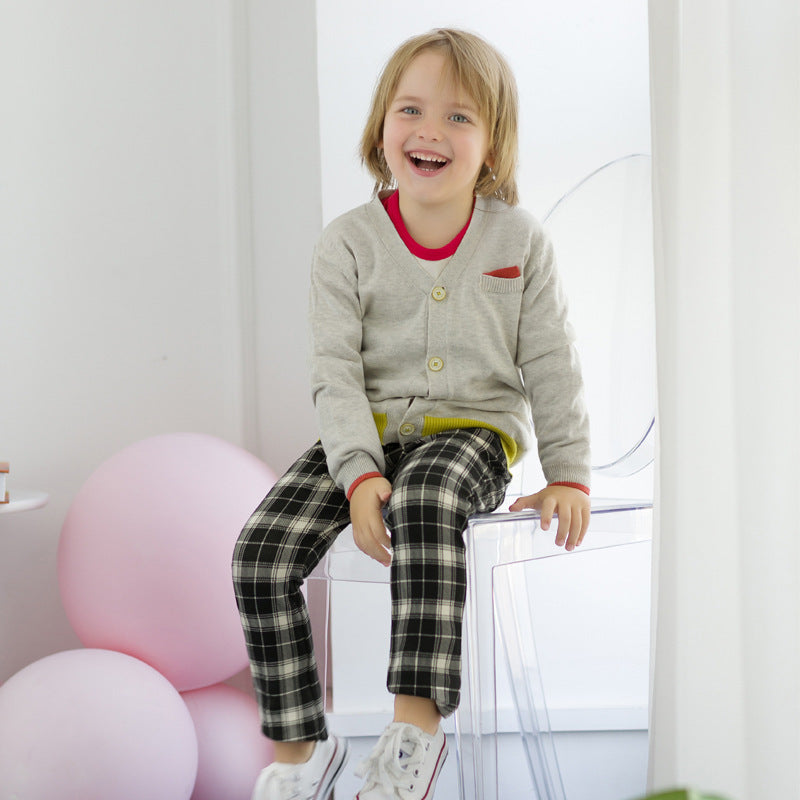 Kid Baby Boy Knitted Cardigan Sweater