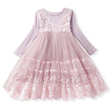 2-8T Kid Baby Girl Lace Long Sleeves Dresses