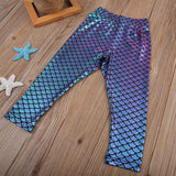 Kids Baby Girls Stretchy Fashion Skinny Mermaid Leggings Pencil Pants
