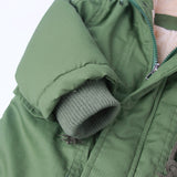 Kid Boys Plus Velvet Warm Dovetail Cotton Coat