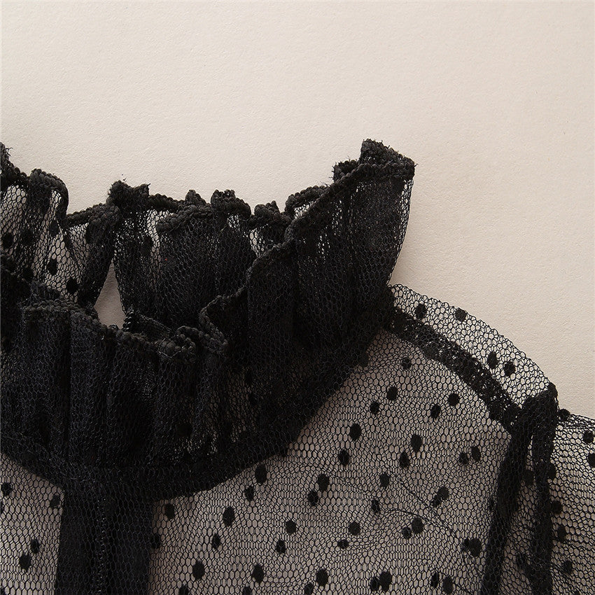 Family Matching Mother-daughter Black Lace Mesh Princess Dress