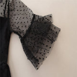 Family Matching Mother-daughter Black Lace Mesh Princess Dress