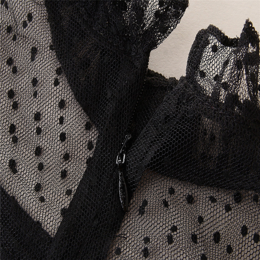 Family Matching Mother-daughter Black Lace Mesh Princess Dress
