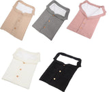 Baby Sleeping Outdoor Stroller Woolen Knitting Thicken Warm Plush Pajamas