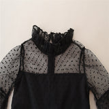 Family Matching Mother-daughter Black Lace Mesh Princess Dress