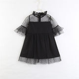Family Matching Mother-daughter Black Lace Mesh Princess Dress