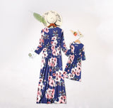 Family Matching Printed Mother and Daughter Flower Dress