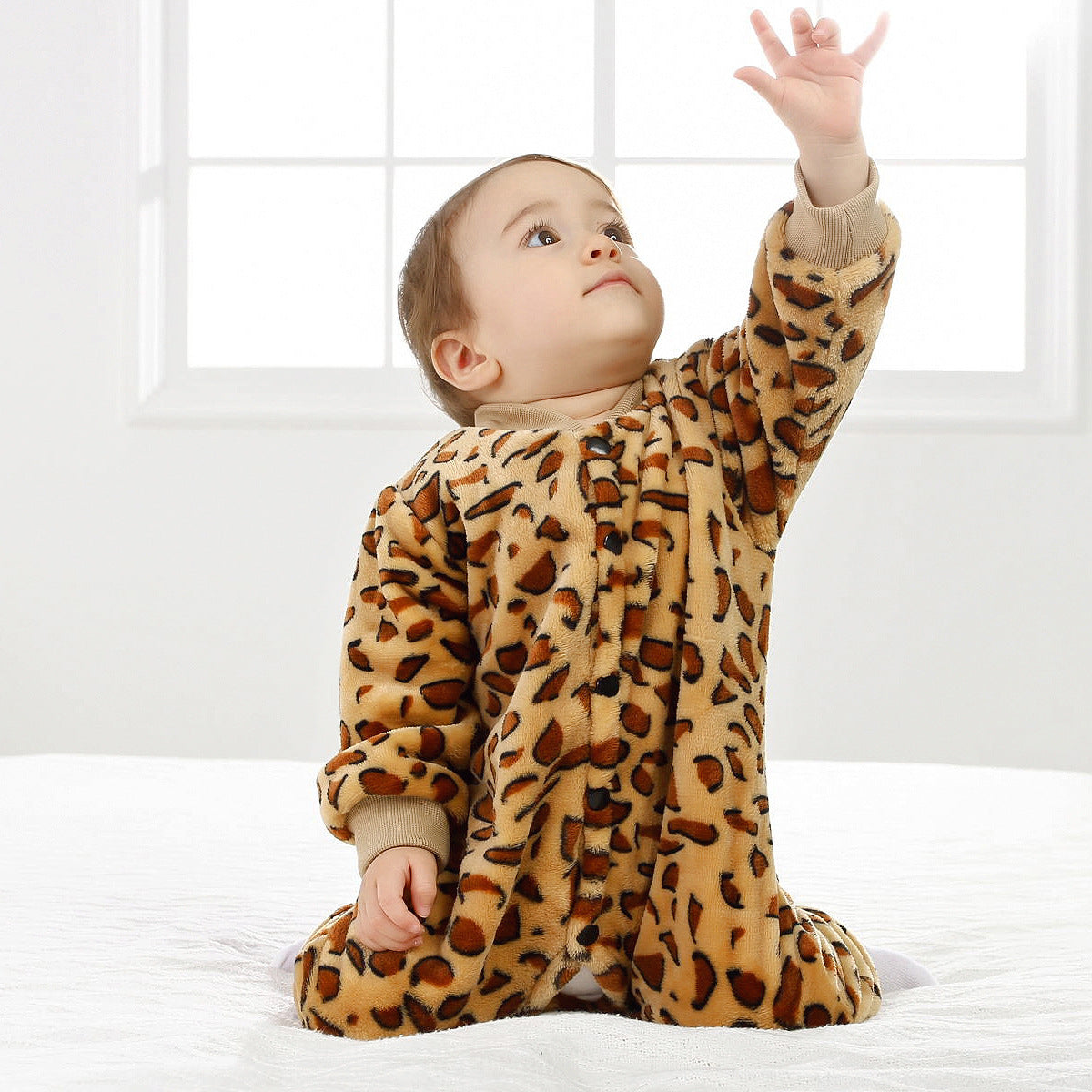 Spring Autumn Flannel Baby Romper One Pieces Pajamas
