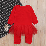 Baby Girls Long Sleeved Christmas Onesie Crawl Rompers