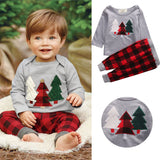 Kids Boys Christmas Tree Cotton Cute Suit 2 Pcs