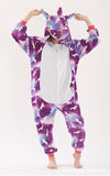 Family Matching Flannel Cartoon Animal One-piece Pajamas