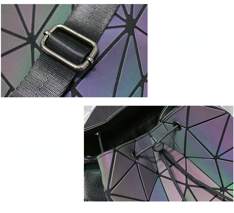 Kid Glow In Dark Backpacks Universal Magic Geometric Diamond Bags