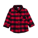Kid Baby Boy Plaid European American Blouses Shirt