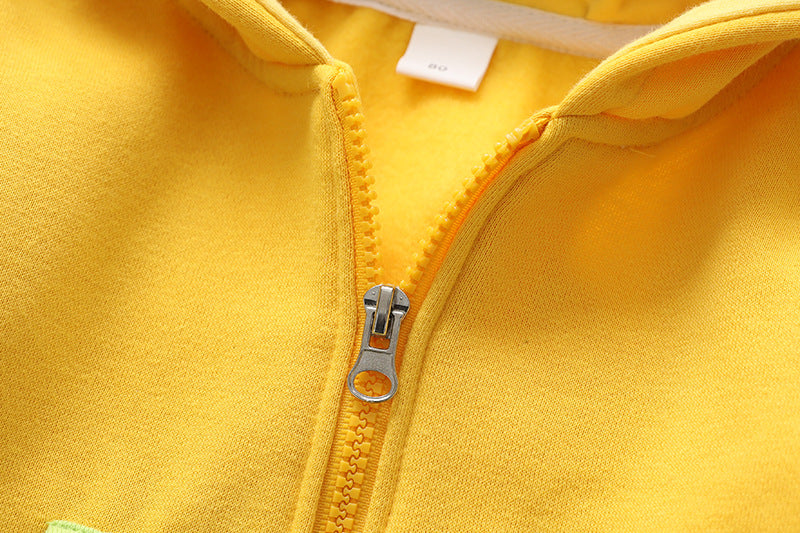 Kid Baby Boy Girl Spring Autumn Bunny Cotton Zipper Dinosaur Cartoon Coat