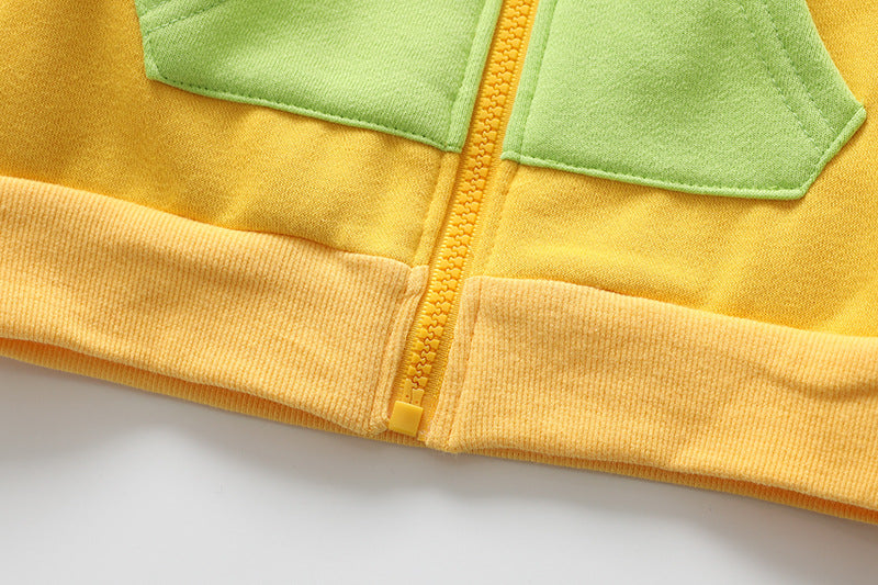 Kid Baby Boy Girl Spring Autumn Bunny Cotton Zipper Dinosaur Cartoon Coat