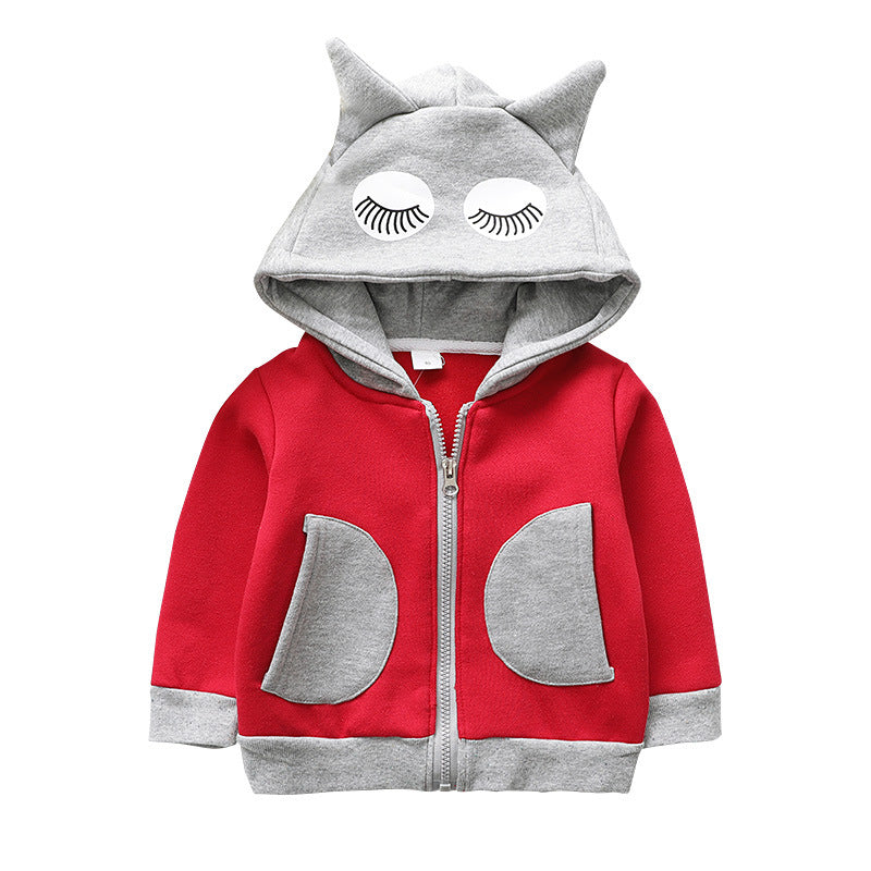Spring Autumn Baby Kids Boys Girls Bunny Cotton Zipper  Cartoon Coat