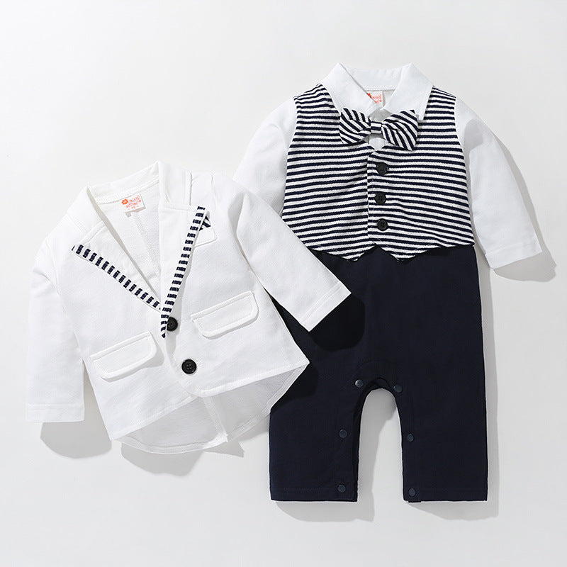 Baby Onesie Spring Autumn New Climbing Suit Gentleman Rompers