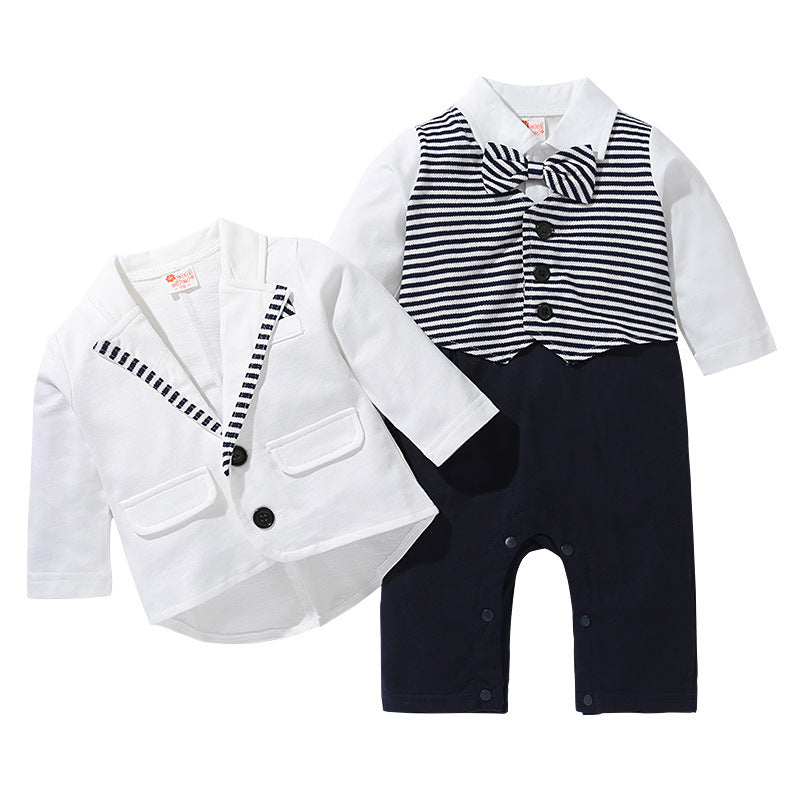 Baby Onesie Spring Autumn New Climbing Suit Gentleman Rompers