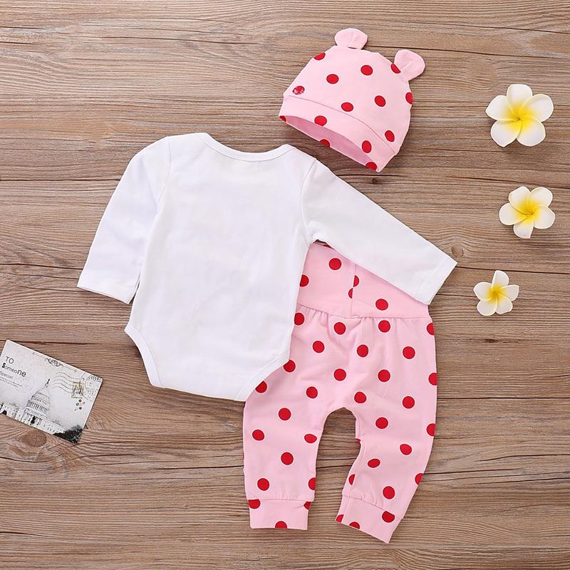 Baby Girl Set Cute Giraffe Pink Dot 2 Pcs