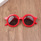 Boy Girl Cute Cartoon Bear Shape Fashion Round Sunglasses
