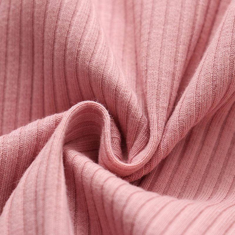 Baby Girls Long Sleeve Ruffle Solid 2 Pcs Set