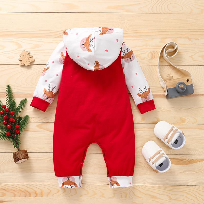 Baby Boy Girl Christmas Tree Letter Printed Romper