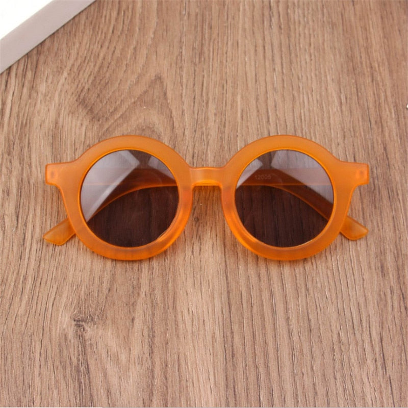 Boy Girl Cute Cartoon Bear Shape Fashion Round Sunglasses