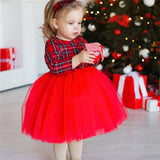 Family Matching Spring Mommy and Me Hot Bow Patchwork Tulle Dress