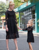 Mother Daughter Dresses Wedding Floral Lace Party  Family Matching