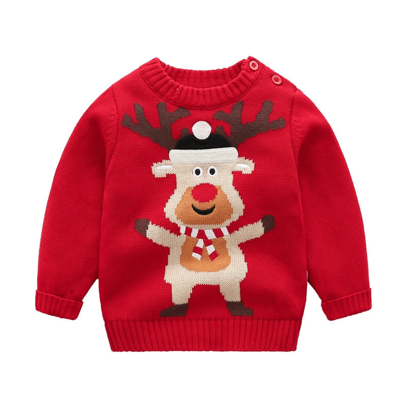 Kid Baby Boy Girl Autumn Winter Christmas Warm Knit Sweaters