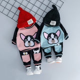 Baby Boys Girl Cartoon Dog 2 Pcs Sets Tracksuit 0-3 Years