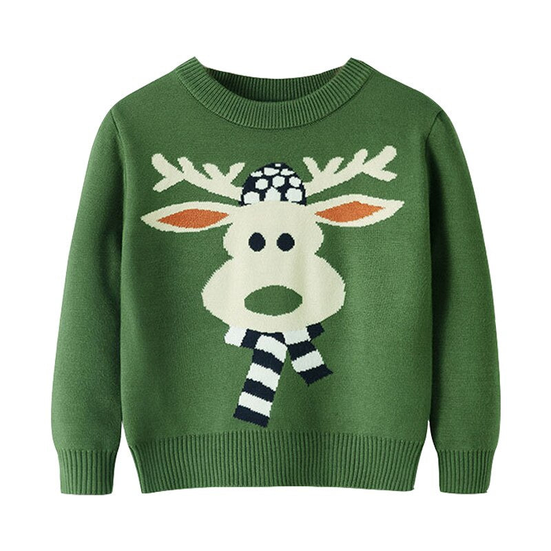 Kid Baby Boy Sweater Autumn/winter Cartoon Double Bottoming 2-6 Years