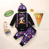 0-18M Babies Halloween Pattern Long Sleeve 3 Pcs Sets