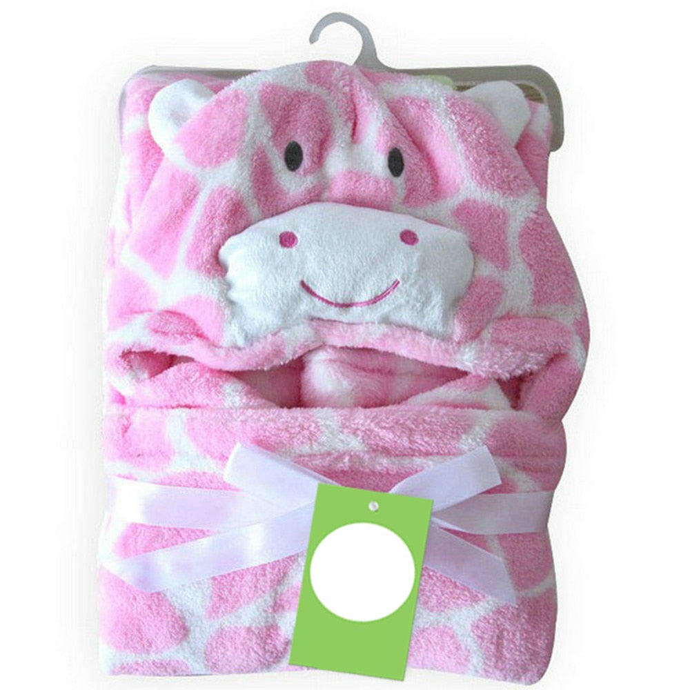 Baby Bath Towel Bathrobe Hooded Towels Lovely  Animal Cape - honeylives