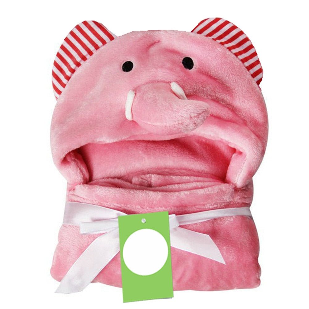 Baby Bath Towel Bathrobe Hooded Towels Lovely  Animal Cape - honeylives