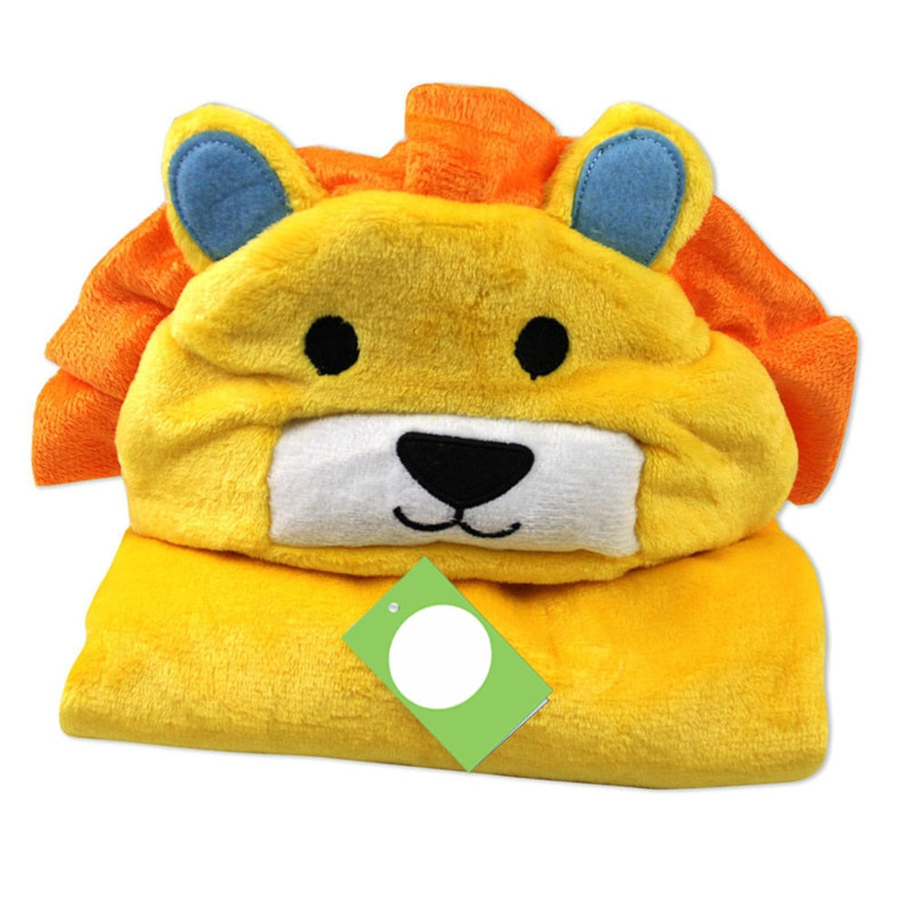 Baby Bath Towel Bathrobe Hooded Towels Lovely  Animal Cape - honeylives