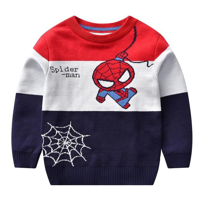 Kid Boy Trendy Knit Long-sleeved Round Neck Sweater