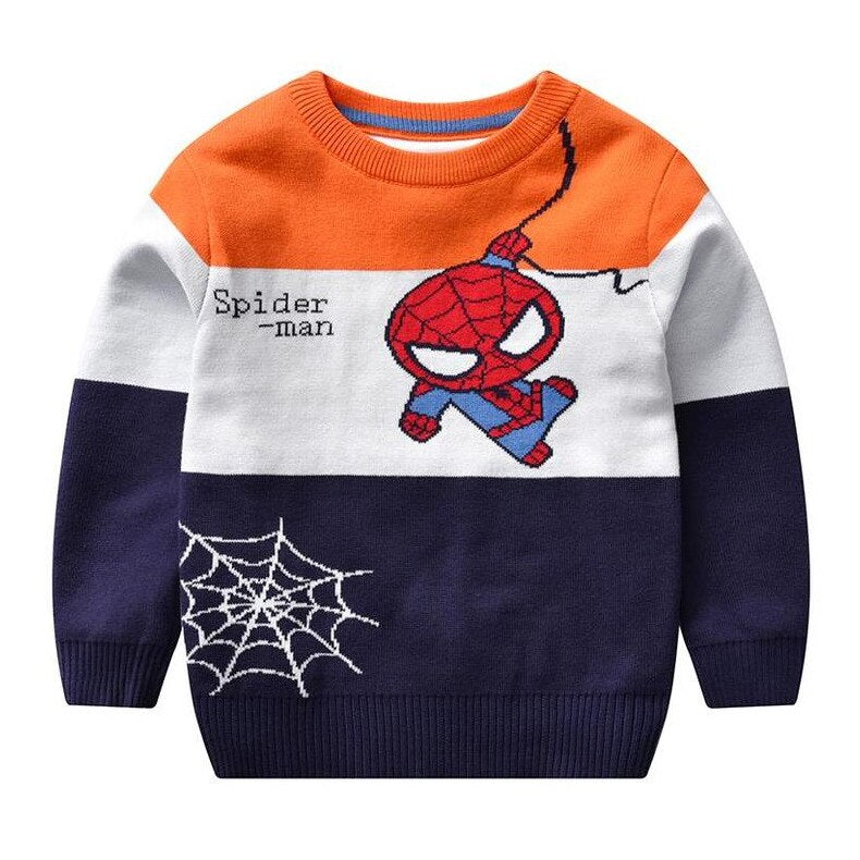 Kid Boy Trendy Knit Long-sleeved Round Neck Sweater