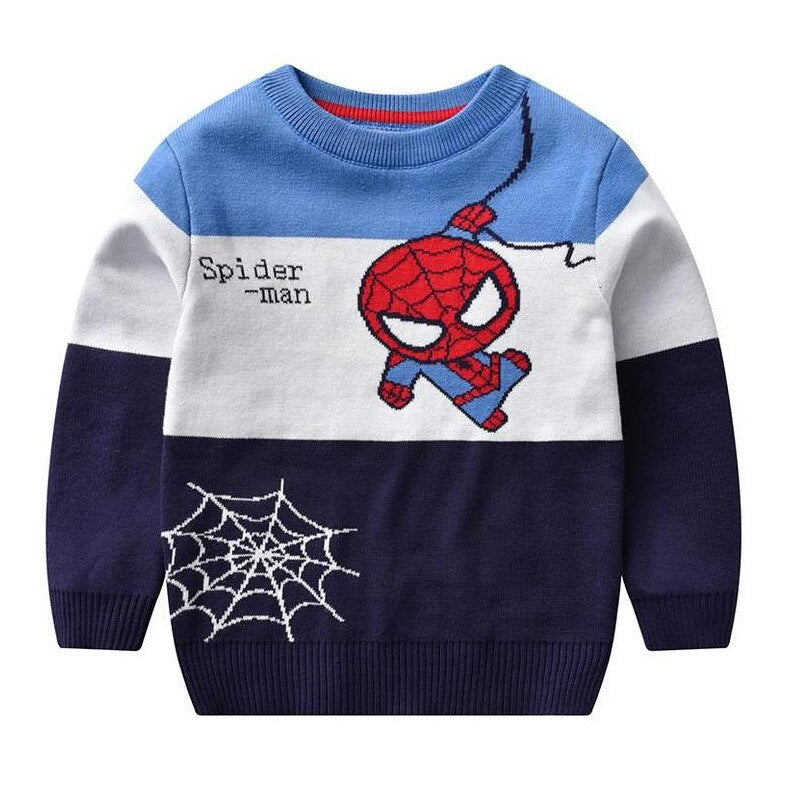 Kid Boy Trendy Knit Long-sleeved Round Neck Sweater