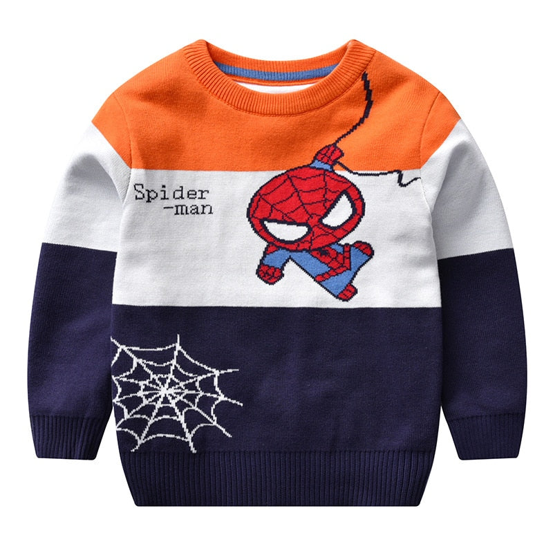 Kid Boy Trendy Knit Long-sleeved Round Neck Sweater