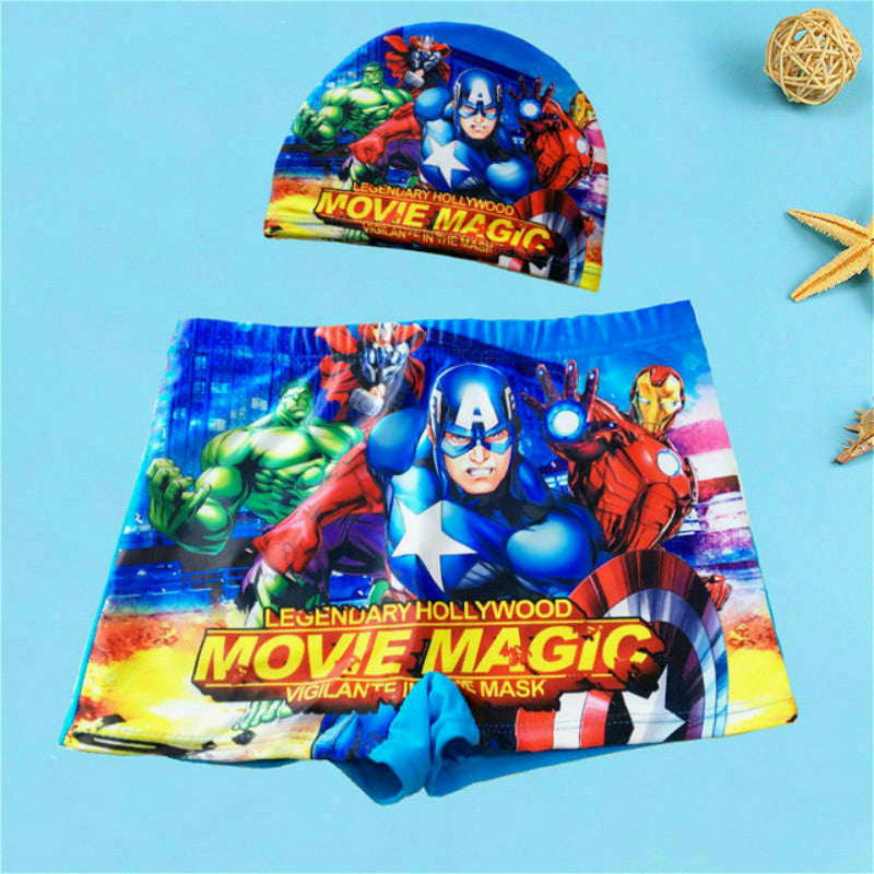Baby Boy Swimwear Summer Shorts Cartoon Captain Swimsuits Trunks