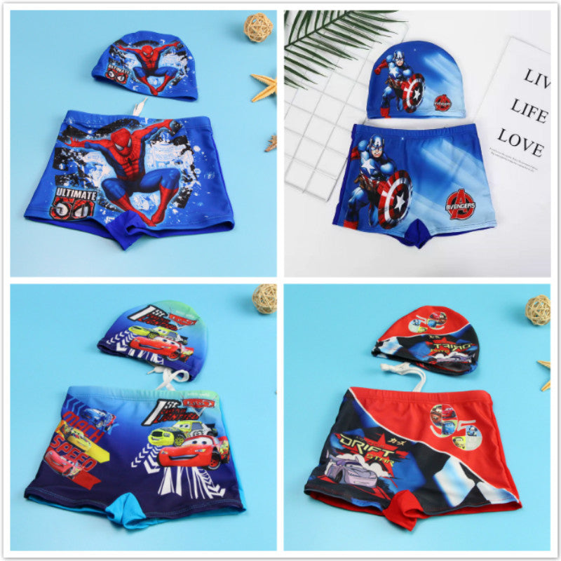 Baby Boy Swimwear Summer Shorts Cartoon Captain Swimsuits Trunks