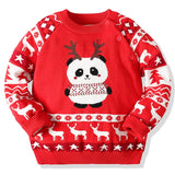 Kid Baby Boy Girl Warm Long Sleeve Autumn Red Christmas Sweaters