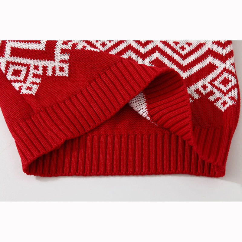 Kid Baby Boy Girl Warm Long Sleeve Autumn Red Christmas Sweaters