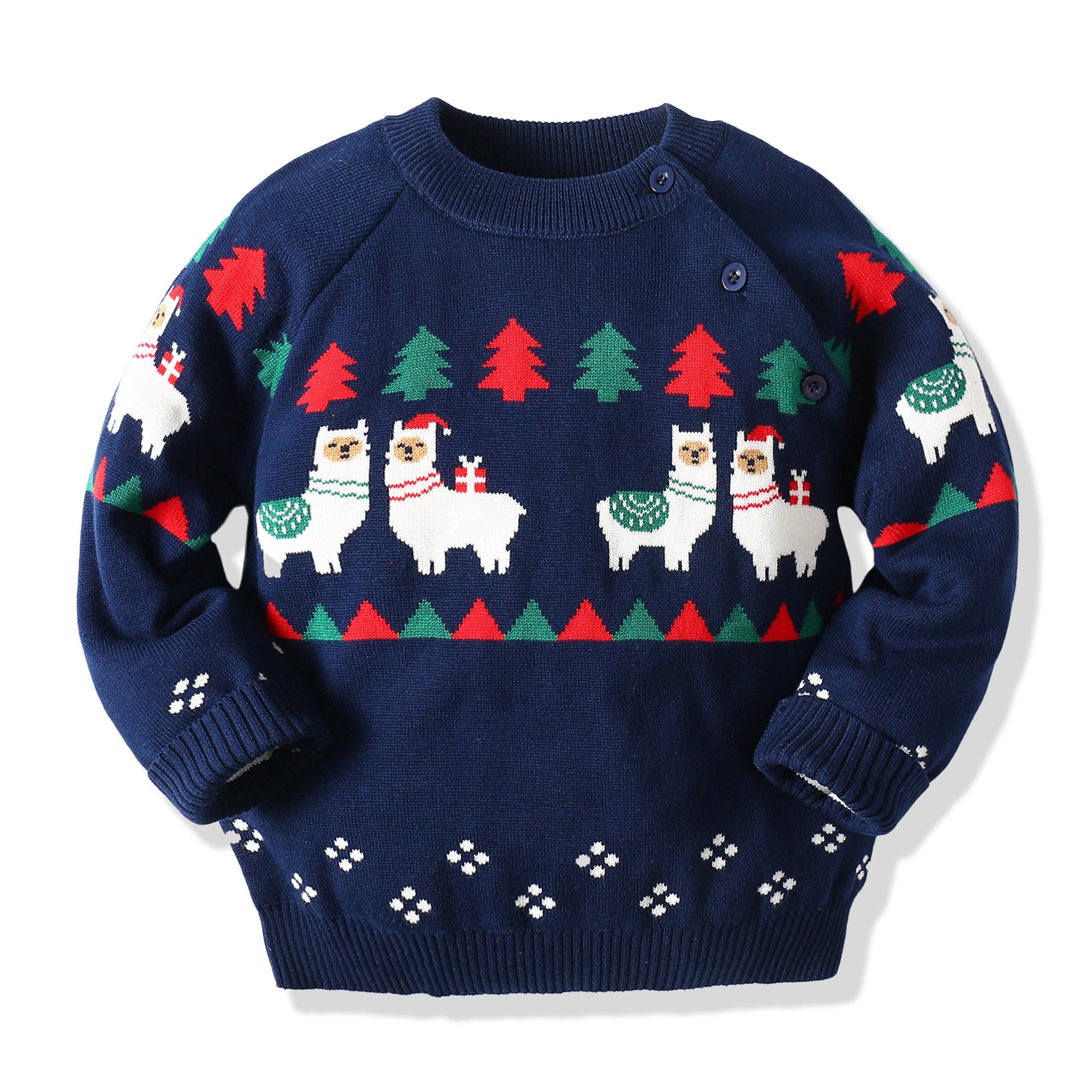 Kid Baby Boy Girl Warm Long Sleeve Autumn Red Christmas Sweaters
