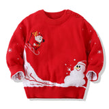 Kid Baby Boy Girl Warm Long Sleeve Autumn Red Christmas Sweaters