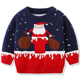 Kid Baby Boy Girl Warm Long Sleeve Autumn Red Christmas Sweaters