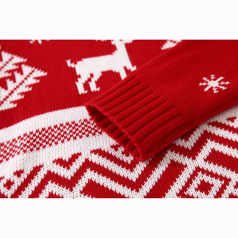 Kid Baby Boy Girl Warm Long Sleeve Autumn Red Christmas Sweaters